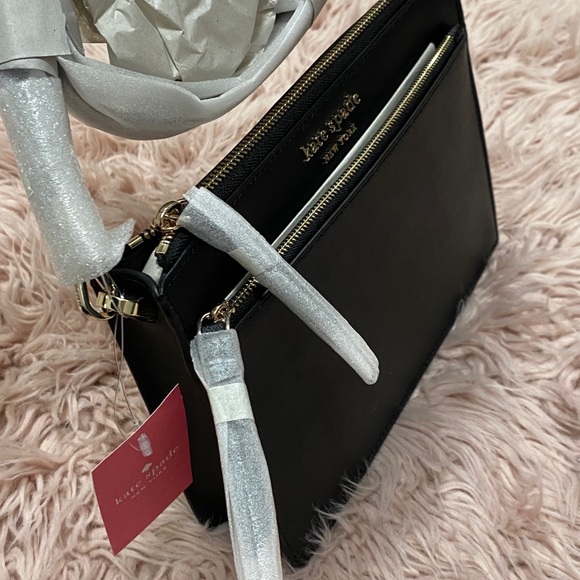 🆕✨ NEW KATE SPADE ♠️ ZIP CROSSBODY BLACK - Picture 3 of 5